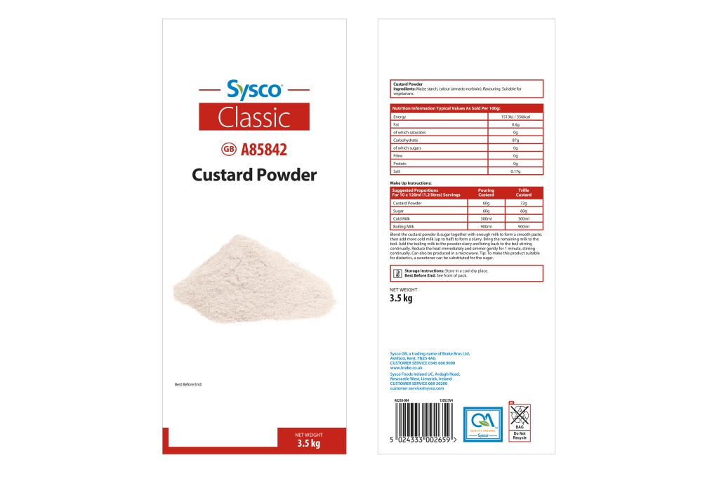 SYSCO CLASSIC Custard Powder            